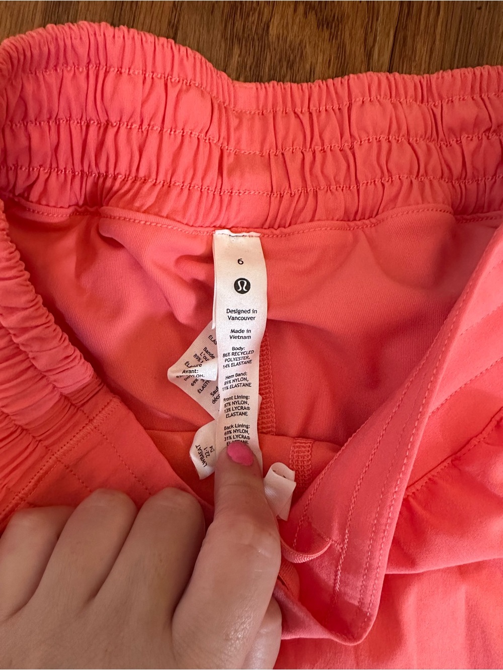 lululemon athletica Neon Coral Athletic Skort - Picture 2 of 2